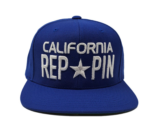 Cali Reppin Royal and White Snapback Hat