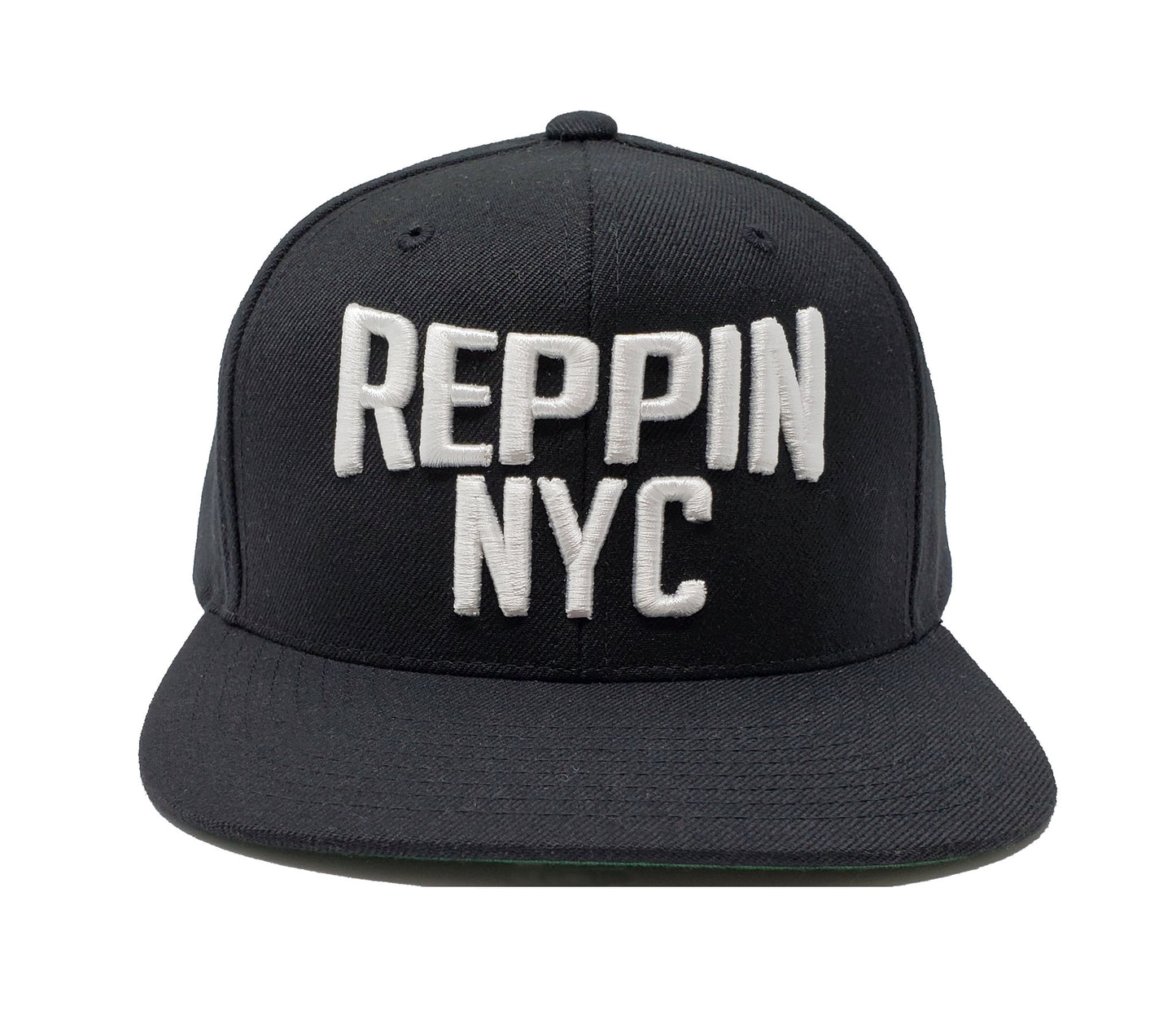 Reppin NYC Black and White Snapback Hat